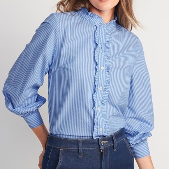 Tops - Old Navy Cotton Ruffle Blouse, size XXL